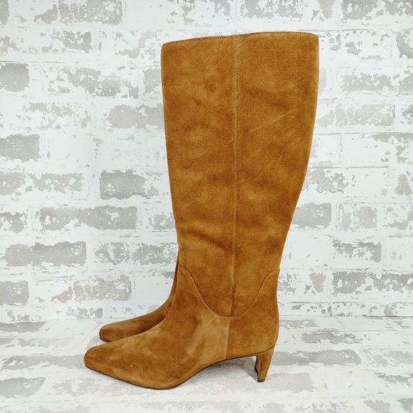 NEW Vince Camuto Women's Avriah Brown Suede Knee High Boots i 206 - Picture 1 of 5
